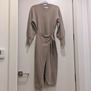 &Other stories knitted midi wrap dress Small